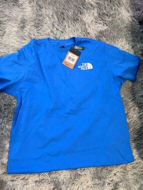 The North Face Bright Blue Logo Crew Tee XL NWT